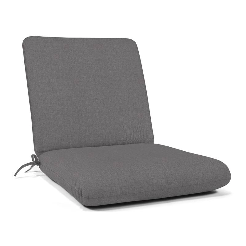 Sunbrella Solid Fabric 1-Piece Indoor/Outdoor Club Chair Cushion, 22"W x 44"L