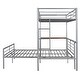 preview thumbnail 6 of 8, Contemporary Twin Over Full Metal Bunk Bed with Integrated Desk, Ladder and Quality Slats for Bedroom, Versatile Use, Silver