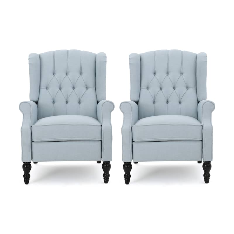 Walter Tufted Fabric Recliners (Set of 2) by Christopher Knight Home