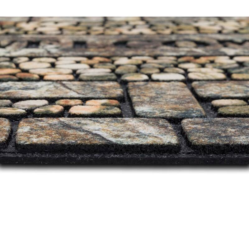 Mohawk Home Welcome Garden Pebbles All Weather Recycled Rubber Door Mat - 1'11" x 2'11"