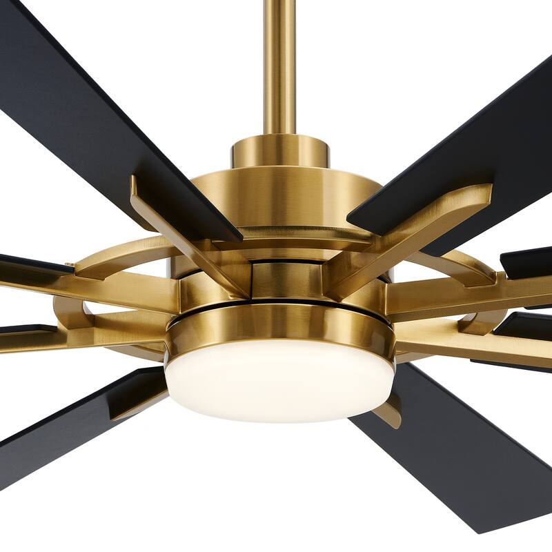 CO-Z 60'' 8-Blade Large Windmill Ceiling Fan with LED Lights and Remote for Living Room