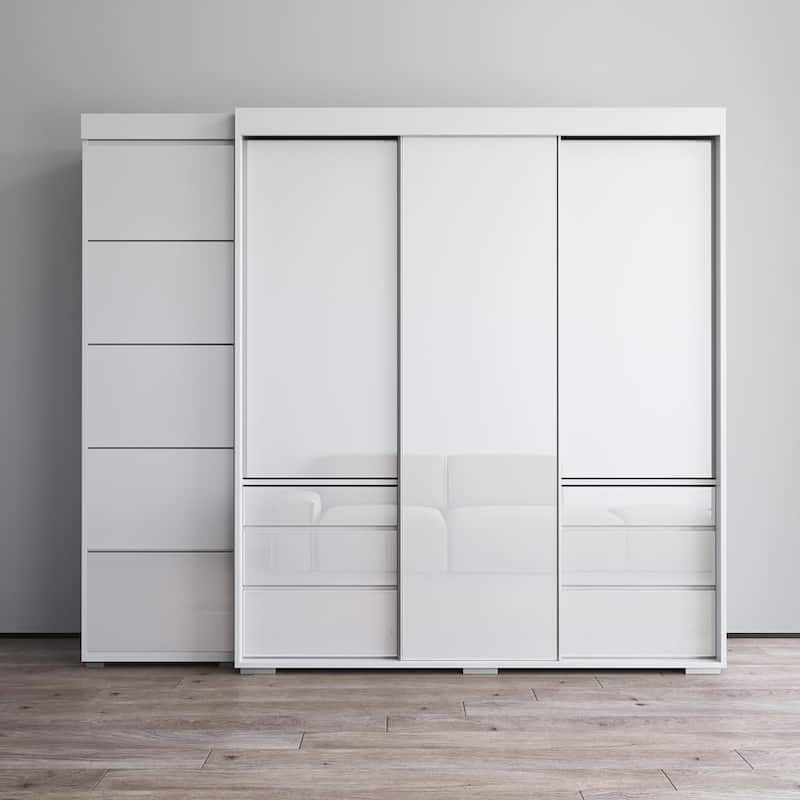 Monaco 3D-EX Wardrobe - White