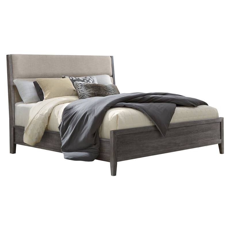 Portia Complete Upholstered Bed, Brushed Brindle