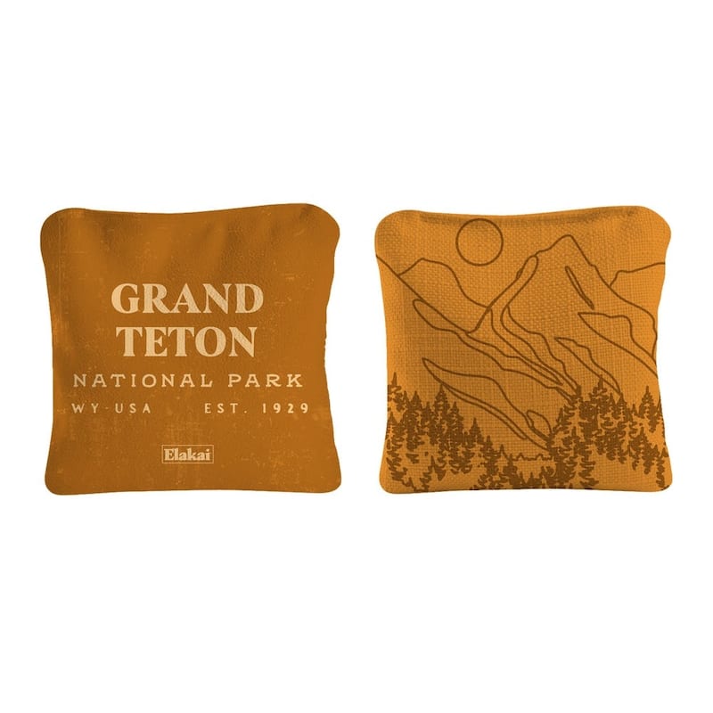 Grand Teton National Park Dual Sided Pro Cornhole Bags (Set of 4)