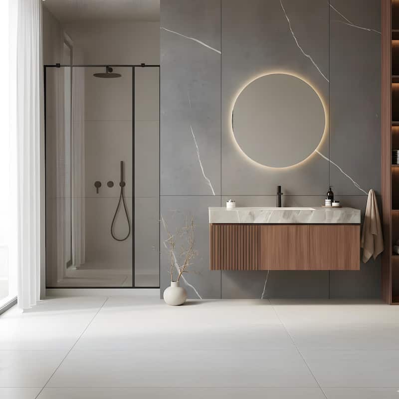 48" Bathroom Vanity with Sintered Stone countertop and Sink