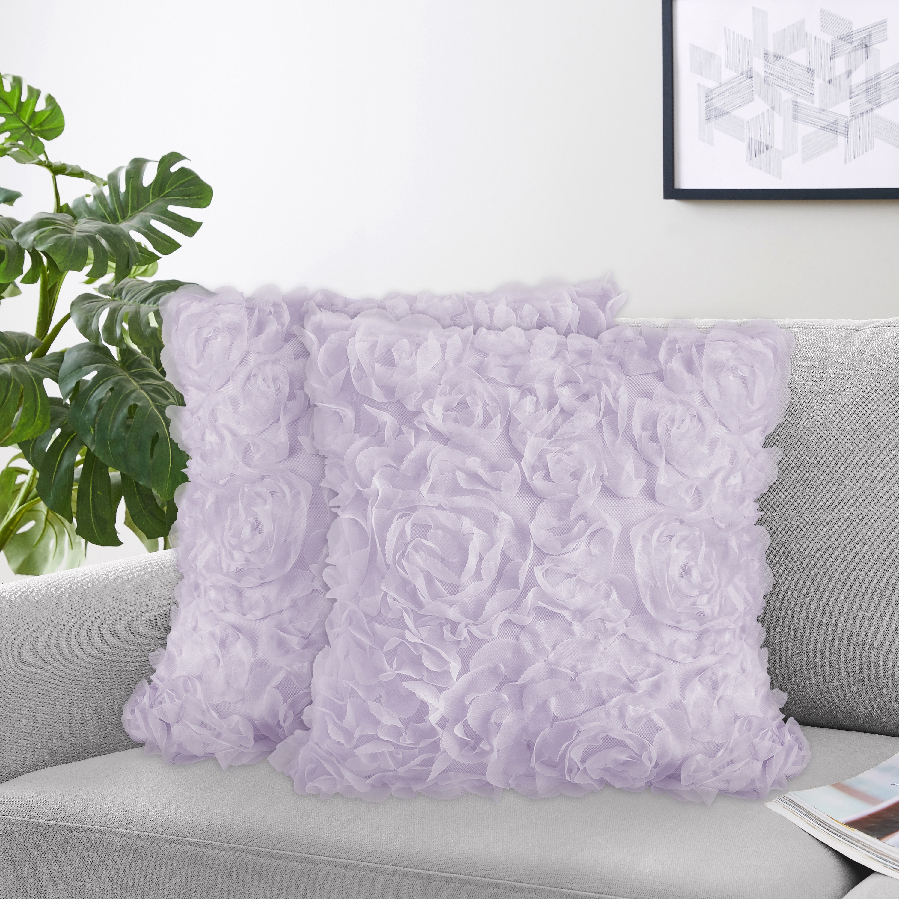 Creativemotions Luxury Vintage Fleur-de-lis ornament on royal purple Throw Pillow 18x18 Multicolor