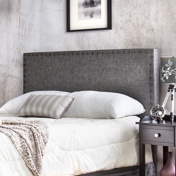 Furniture of America Loto Contemporary Flax Fabric Padded Headboard. Opens flyout.