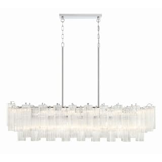 Addis 14 Light Polished Chrome Chandelier - 51.75"W x 14.25"H x 14"D