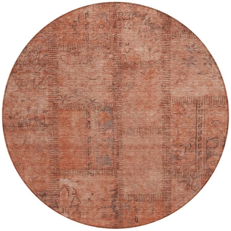 HomeRoots Patchwork Transitional Rectangle Outdoor Rug