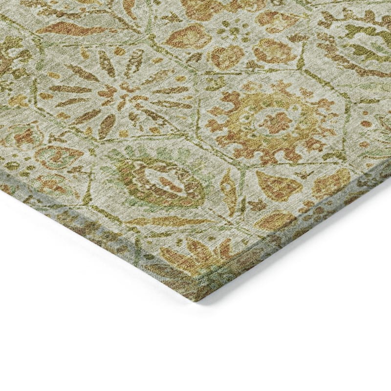 HomeRoots Floral Transitional Rectangle Outdoor Rug