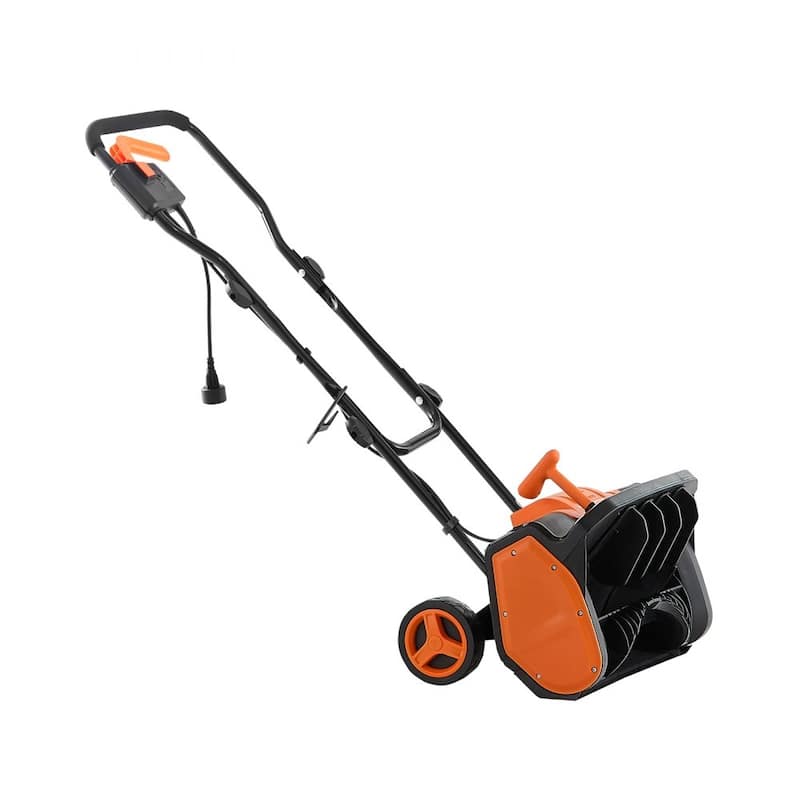 Black-Orange Electric 1500W Snow Shovel with 17in Clearing Width - 39.4 × 17.7 × 39.4 in