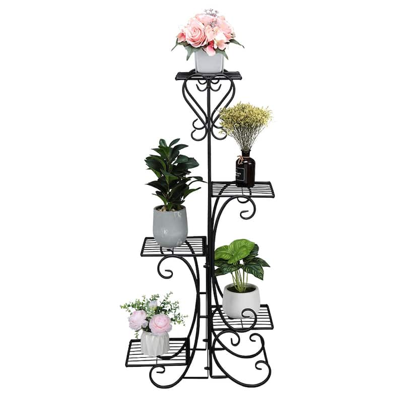 Plant Shelf Stand 5 Tier Shelves Patio Plant Holder Indoor Outdoor