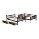 preview thumbnail 11 of 10, Functional Full over Full Bunk Bed with Drawers and Detachable Design for Home,Espresso
