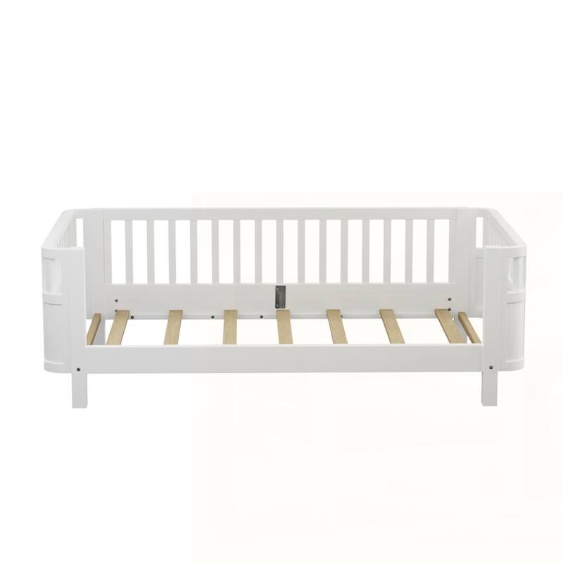 Wood Low Profile Bed with Rails