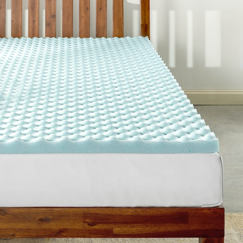 2 Inch Cooling Gel Egg Crate Memory Foam Mattress Topper