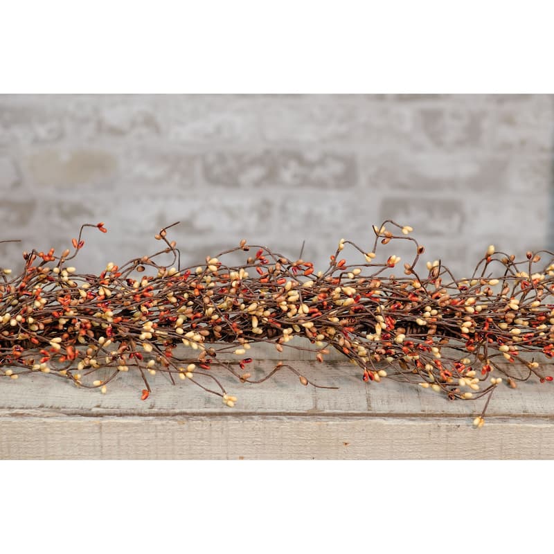 Pumpkin Spice Pip Garland 4ft - Butternut, Cream, and Orange
