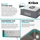 preview thumbnail 77 of 87, KRAUS Dex Stainless Steel Single Bowl Undermount Kitchen Bar Sink