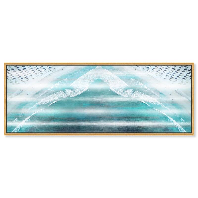 Andare in Spiaggia Panoramic Canvas by Art Remedy - 54" x 20" - Gold