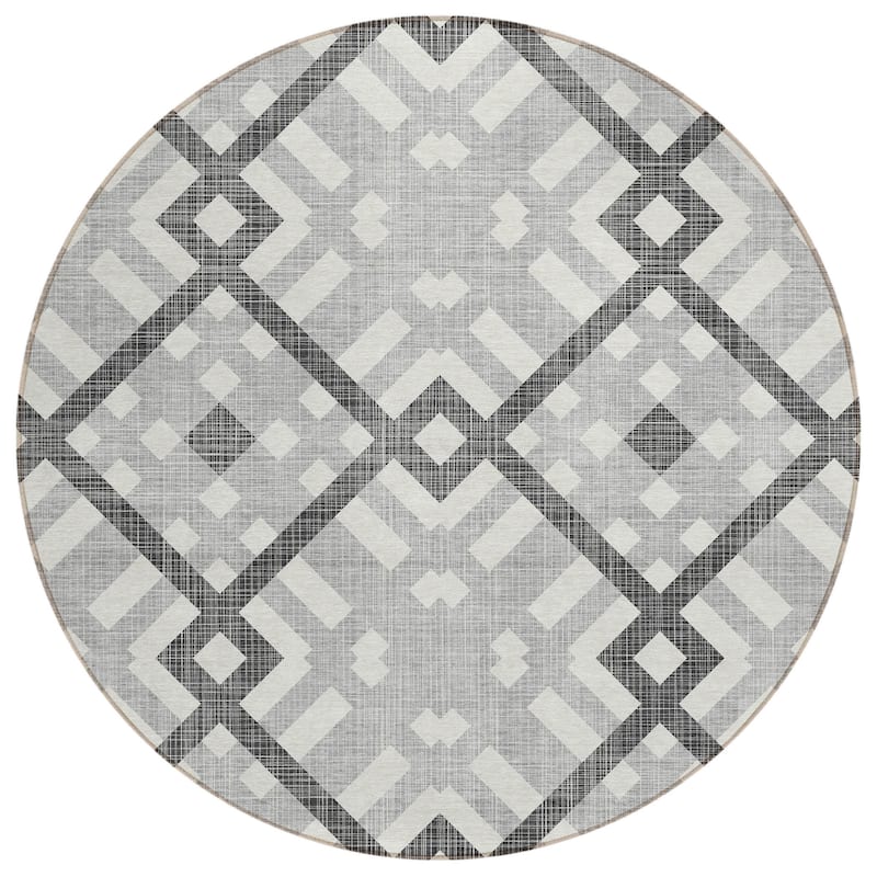 HomeRoots Geometric Transitional Rectangle Outdoor Rug