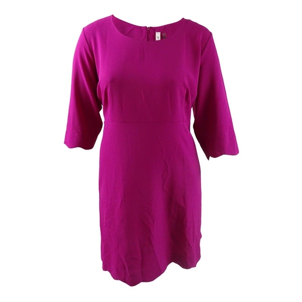 pink fit and flare dress plus size