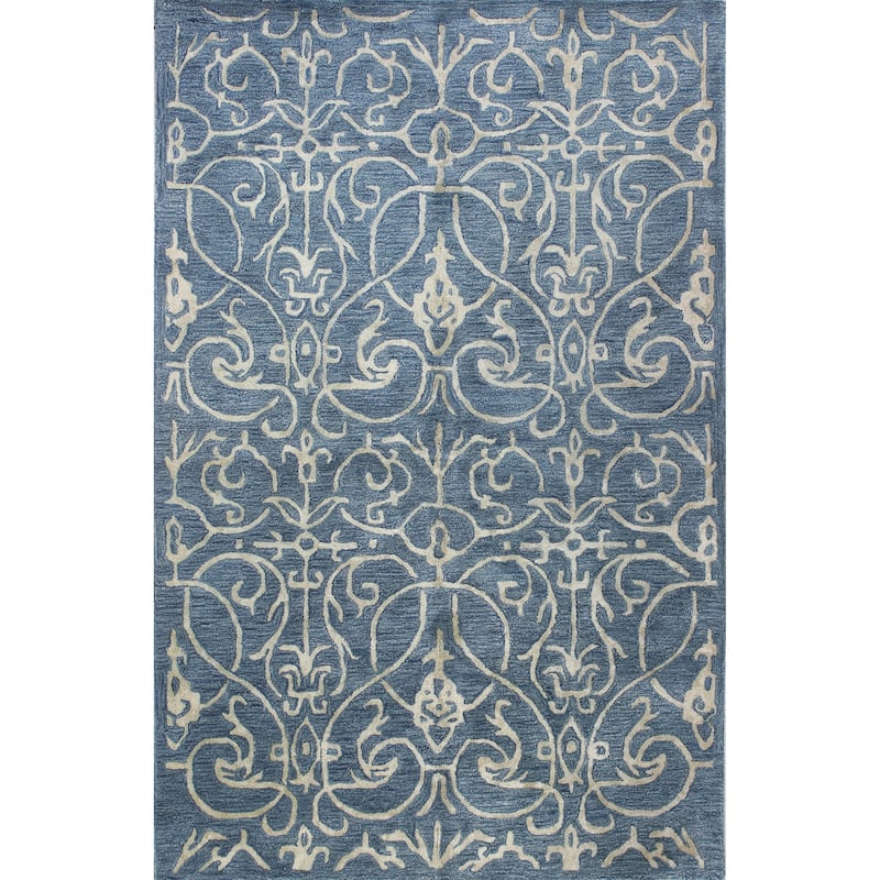 Bashian Peyton Transitional Hand Tufted Area Rug - 3'9" x 5'9" - Azure