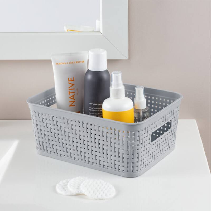 Sterilite 10x8x4.25 In Rectangular Short Basket for Home Organization (24 Pack) - 24 Pack