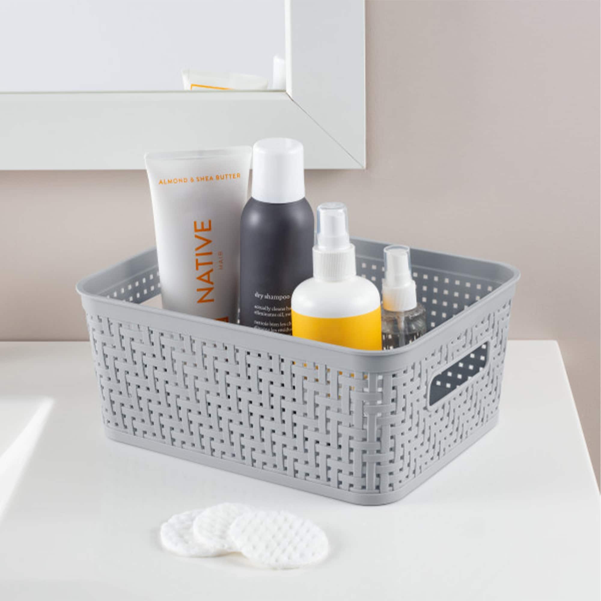 Sterilite 10x8x4.25 In Rectangular Short Basket for Home