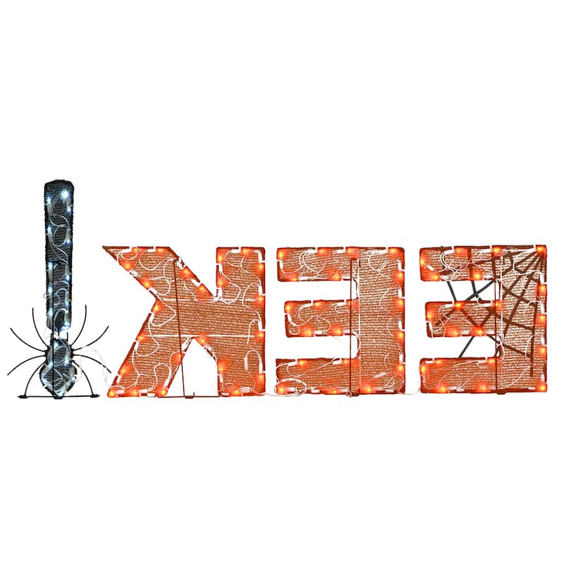National Tree Company Halloween Pre-Lit EEK! Outdoor Sign, LED Lights, 50 Inches