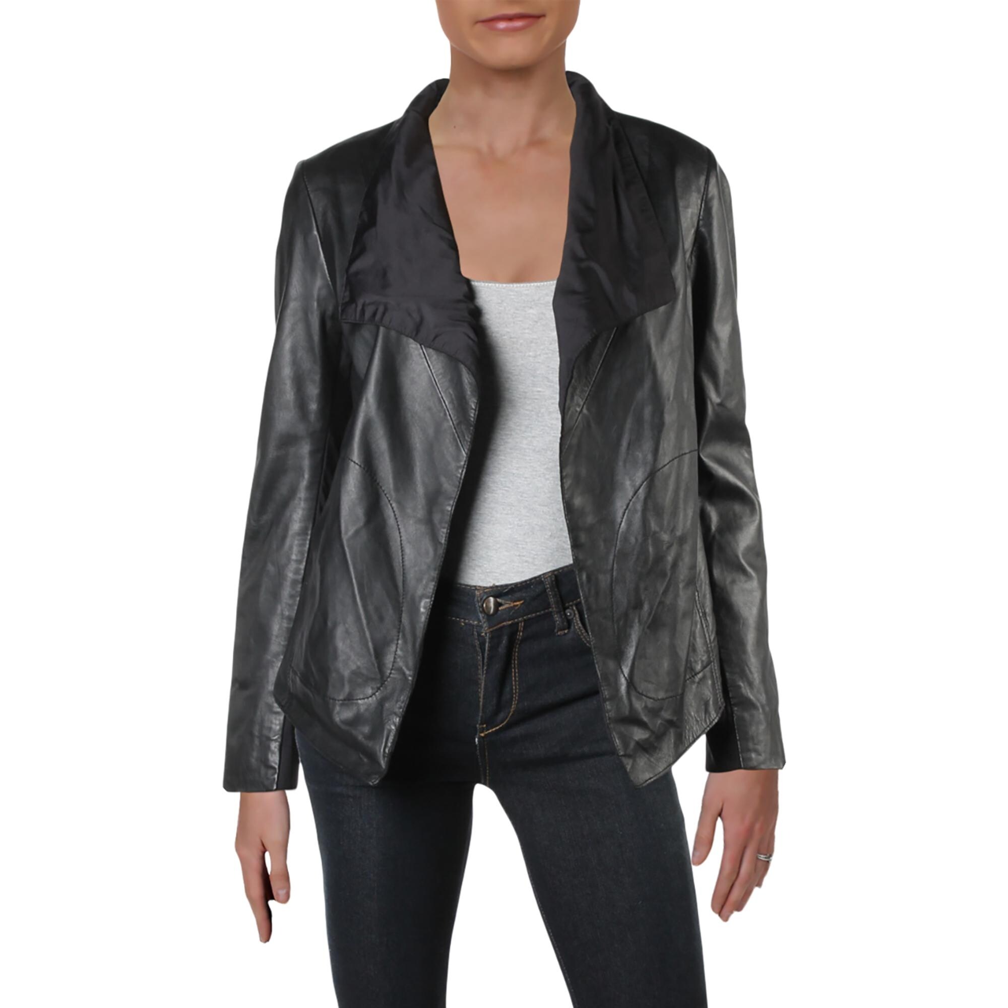 donna karan leather jacket