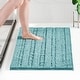 preview thumbnail 20 of 110, Deconovo Non Slip Chenille Striped Bath Mat Soft Durable