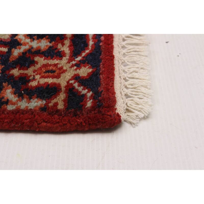ECARPETGALLERY Hand-knotted Serapi Heritage Dark Red Wool Rug - 2'6 x 23'9