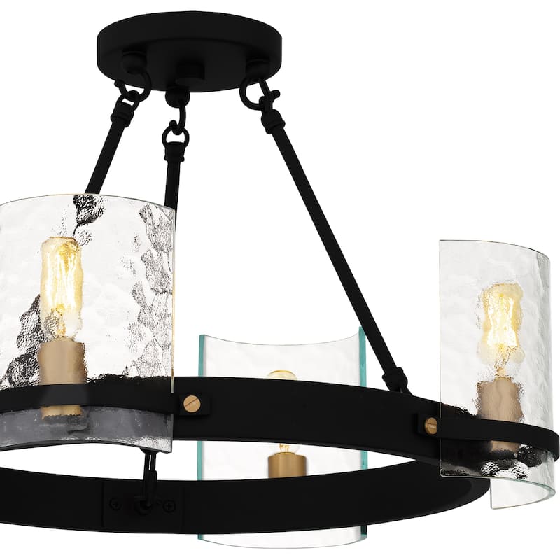 Gloucester 4-Light Matte Black Semi-Flush Mount