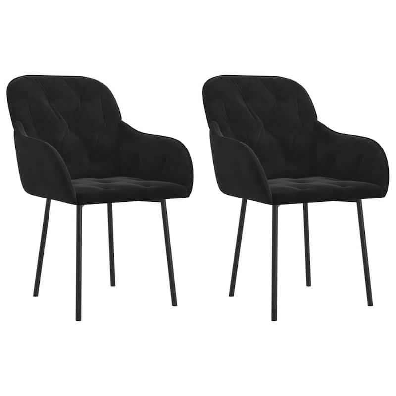 vidaXL Dining Chairs 2 Pcs Accent Upholstered Chair for Living Room Velvet - 22.4" x 24" x 31.5"