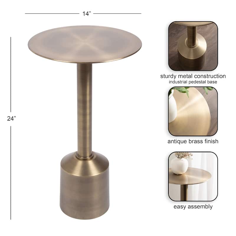 Kate and Laurel Cannings Round Metal Table
