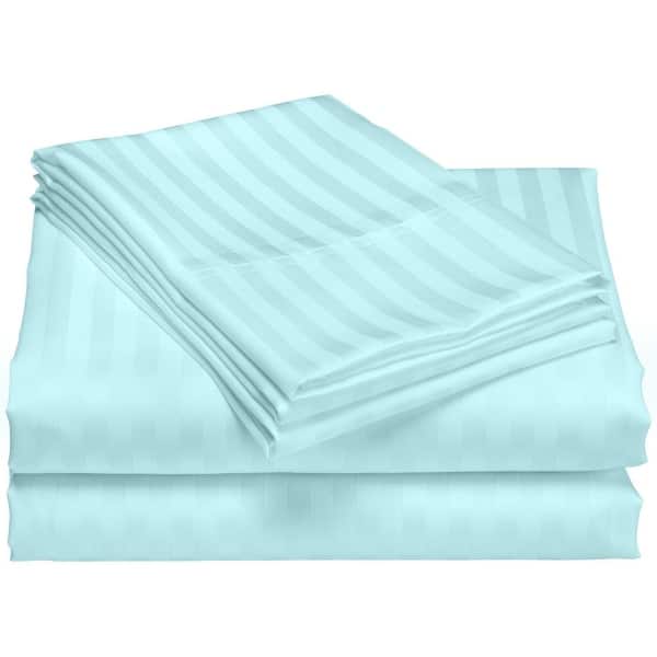 1200 Thread Count Cotton Deep Pocket Luxury Hotel Stripe Sheet Set