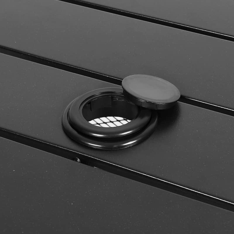 Outdoor Patio Side Table Coffee Bistro Table with 1.57'' Umbrella Hole