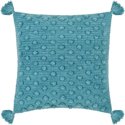 Artistic Weavers Kalae Crochet Pom Throw Pillow with Tassels