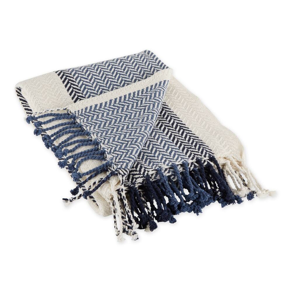 DII Herringbone Stripe Decorative Throw