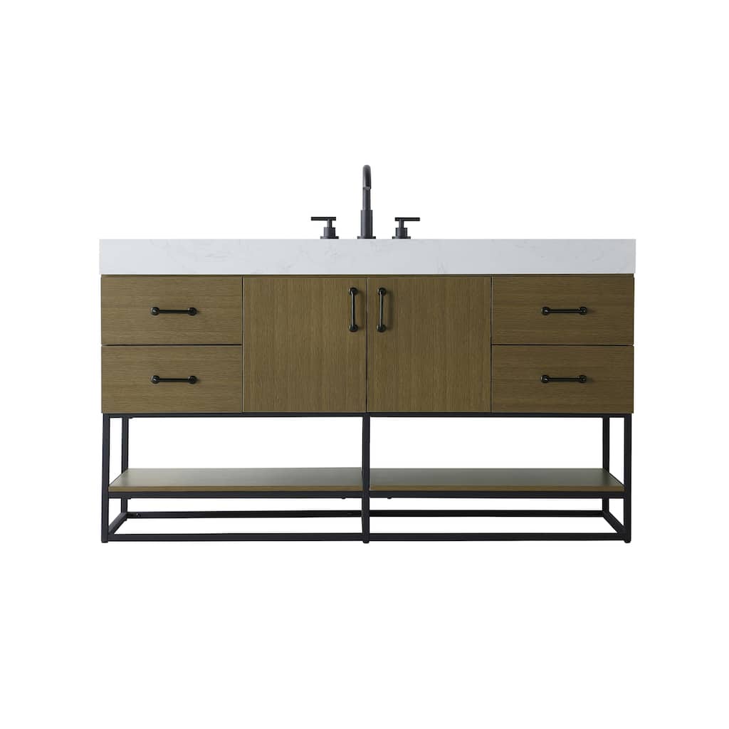 Elegant Lighting VF29260 Caroline 60" Free Standing Single Basin