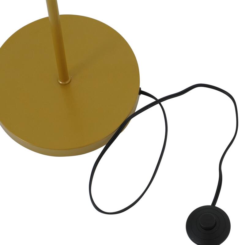 Floor Lamp, Standing Light for Living Room, Bedroom & Office Space Illumination, Black Sprayed and Gold, 110-120V