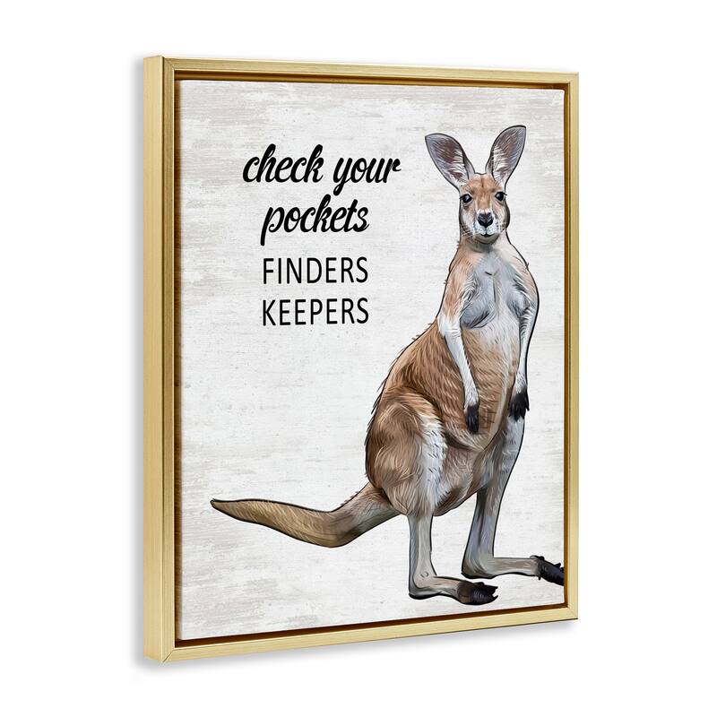 Stupell Check Pockets Laundry Rule Framed Floater Canvas Wall Art Design By Lettered and Lined