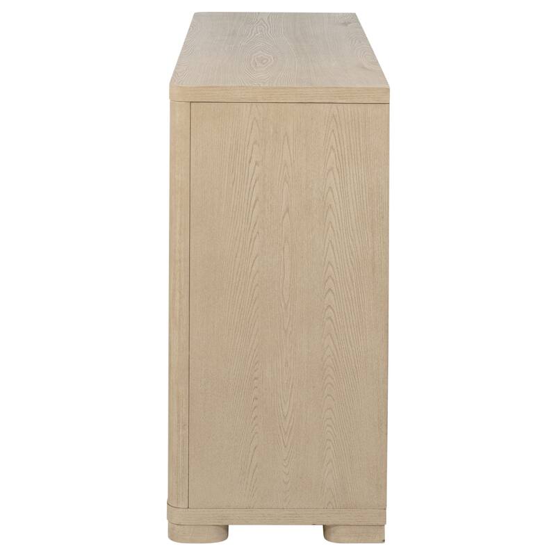 Ladera 6-drawer Bedroom Dresser and Mirror Light Elm