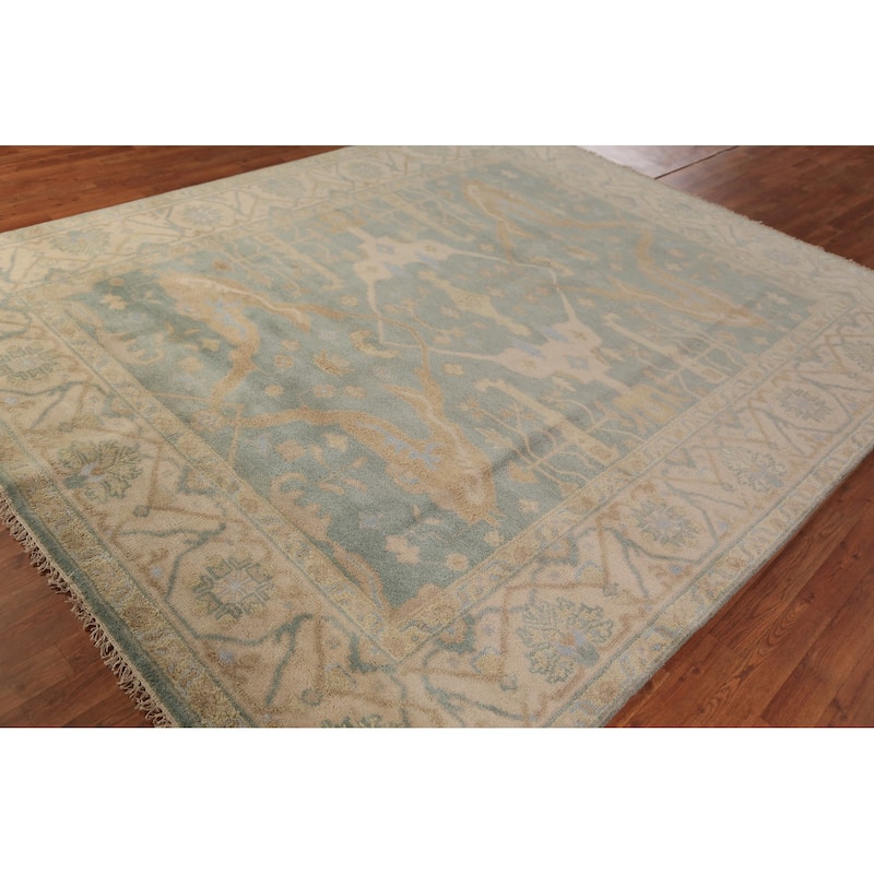 Oushak Indian Rug Hand-Knotted Transitional Wool Carpet - 8'0"x 9'9"