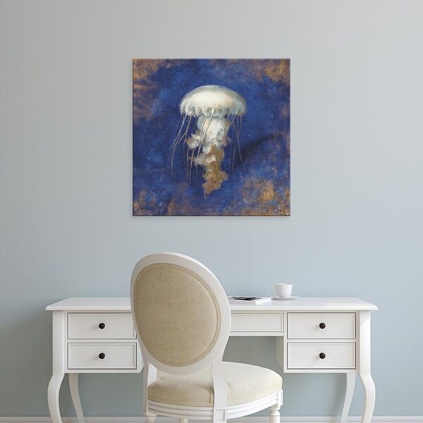 Easy Art Prints Danhui Nai's 'Treasures from the Sea Indigo VI' Premium Canvas Art