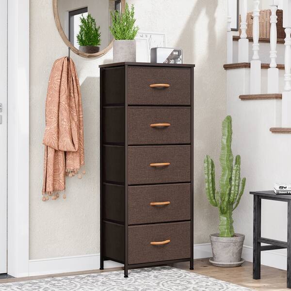slide 1 of 47, Crestlive Products Household 5-Drawer Vertical Dresser Storage Chest