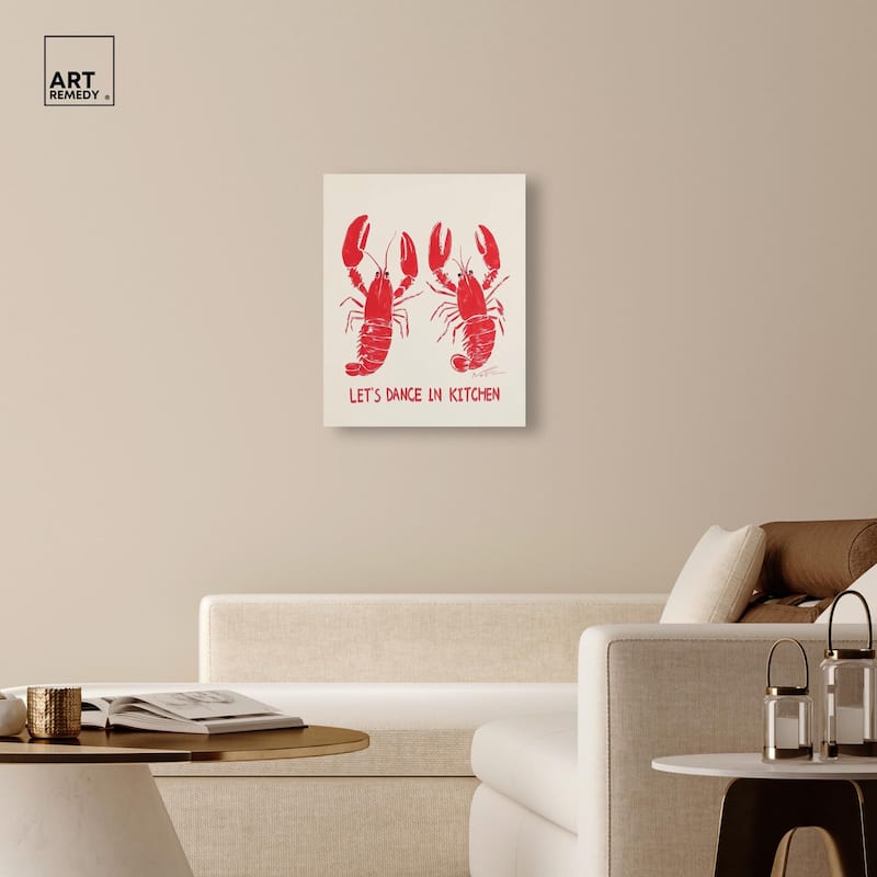 Let's Dance In Kitchen Canvas by Art Remedy, Gallery Wrapped