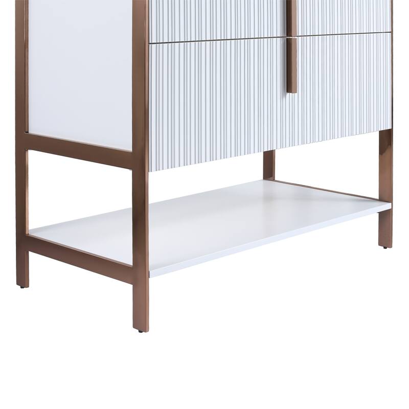 Fine Fixtures Serenity Modern Bathroom Vanity with Black Sintered Stone Top