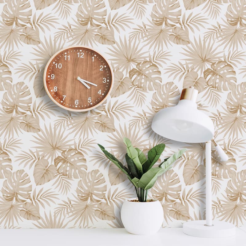 SUSSEXHOME Removable Wallpaper-Waterproof, Strippable, Light Resistance & Cleanable Wall Paper Roll-Wallpaper-Palms
