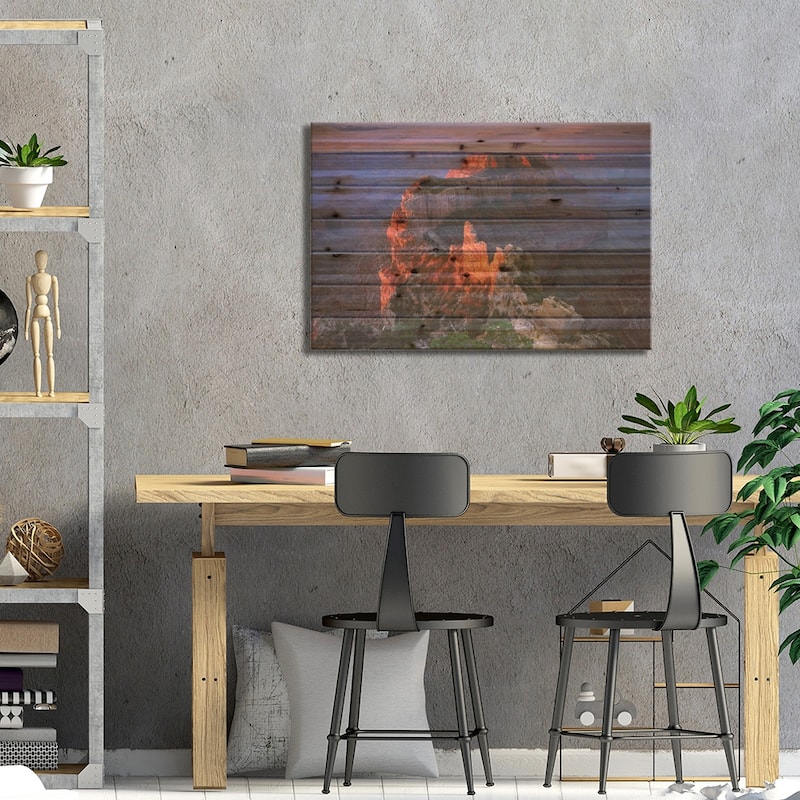 Wotans Throne At Sunrise From Cape Royal, Grand Canyon National Park, Arizona Print On Wood by Tim Fitzharris - Multi-Color