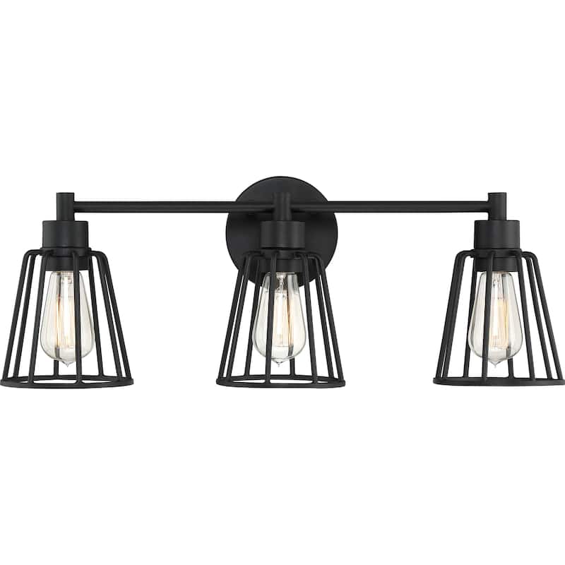 Atticus 3-Light Bathroom Vanity Light in Earth Black - Earth Black